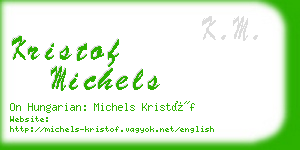 kristof michels business card